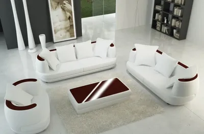 Produktbild von Ledersofa Designer Sofa Couch 3+2+1 Sofagarnitur Couchgarnitur Garnitur mit USB