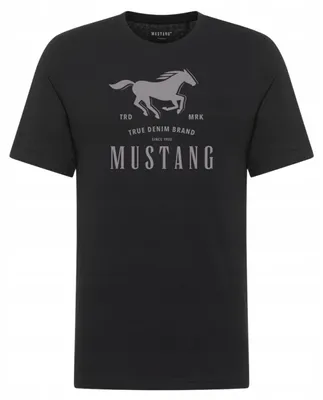 Produktbild von Mustang | Herren-T-Shirt im Mustang-Stil, Alex-Stil, Schwarz, Baumwolle, Freizeitgröße 6XL