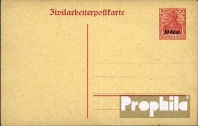 Produktbild von Belege Ganzsachen Etappengebiet West 1916 P6II Amtliche Postkarte  Germania mit Aufdruck