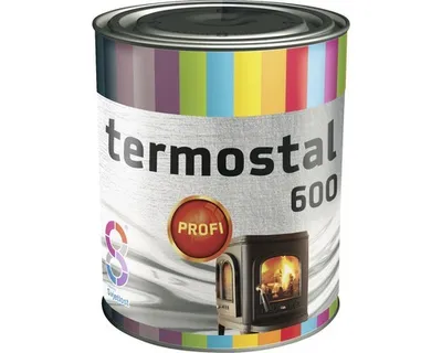 Obrázek produktu pro Žáruvzdorná barva silikonová Termostal 600 černá 0,2l