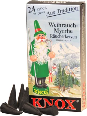 Produktbild von KNOX Räucherkerzen 24 Duftkegel Weihrauch-Myrrhe