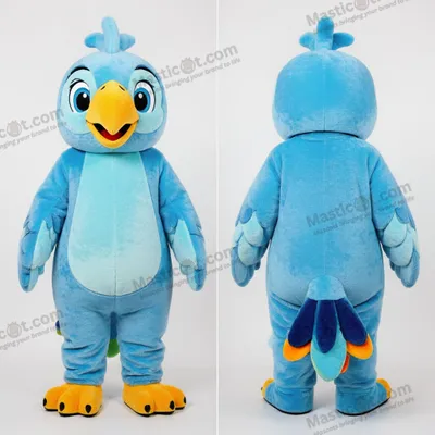 Produktbild von Himmelblauer MASTICOT Cartoon-Papageien-Maskottchen