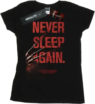 Produktbild von A Nightmare On Elm Street - "Never Sleep Again" T-Shirt für Damen BI36175 (M) (Schwarz)