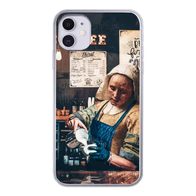 Produktbild von MuchoWow® Handyhülle Schutzhülle Hülle für iPhone 11 Milchmädchen - Barista - Kaffee - Cappuccino Silikon Softcase Handy Hülle - Handytasche