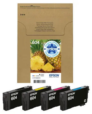 Productafbeelding van Epson 604 Multipack Easy Mail Verpakking - 4-pack - XL - Zwart, Geel, Cyaan, Magenta - origineel - blisterverpakking - inktpatronen - voor Expression Home XP-2200, 2205, 3200, 3205, 4200, 4205, WorkForce WF-2910, 2930, 2935, 2950