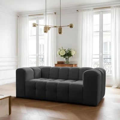 Produktbild von Baloo Sofa 2-Sitzer 200 cm – modernes Design & hoher Komfort, Stoff Moly - Anthrazit