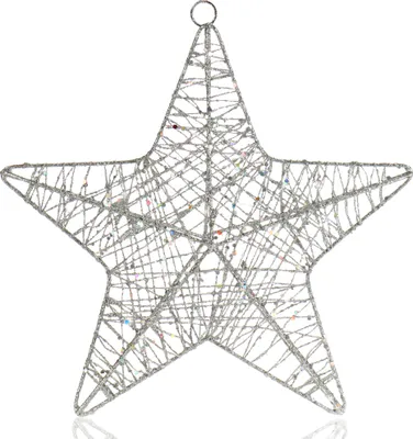 Produktbild von COM-FOUR® Deko Stern Weihnachten - Weihnachtsdekoration Stern zum Aufhängen - Weihnachtsstern aus Metall mit Pailletten - Deko Hänger