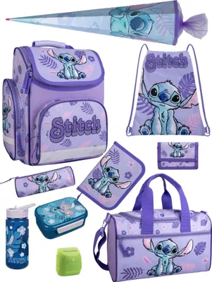 Produktbild von Mädchen Ranzen-Set 10teilig STITCH Schulranzen-Set mit Schultüte / Zuckertüte und Sporttasche