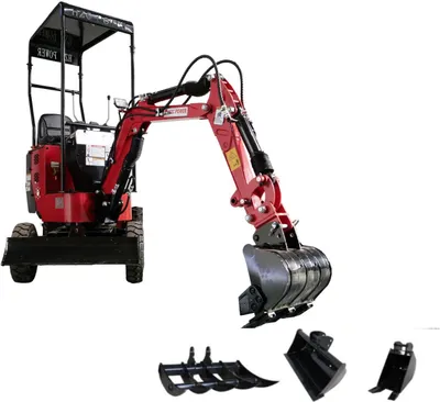 Produktbild von Minibagger HZC Power BVR600K, Benzin, 600 Kg, Räder