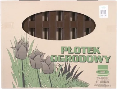 Obrázok produktu pre Záhradný palisádový plastový plot hnedej farby 3,22 m
