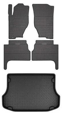 Obrázok produktu pre Gumové autokoberce SolidPRO + vaňa kufra pre: Kia Sorento I 2003-2009 5-miestna verzia 5 ks