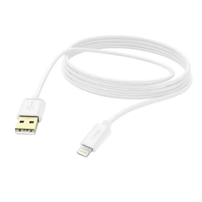 Produktbild von Hama 00187207, 3 m, Lightning, USB A, Männlich, Männlich, Weiß