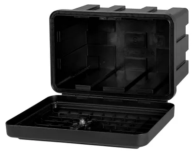 Produktbild von LKW Staukasten aus Kunststoff 500x350x300mm 30 ltr, Edelstahl Werkzeugkasten, Unterbaubox für Nutzfahrzeuge und Anhänger