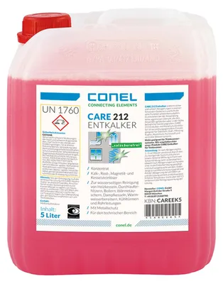 Produktbild von CONEL CARE 212 Konzentrat, Kalk-, Rost- und Kesselsteinentferner, salzsäurefrei 5 Liter Kanister