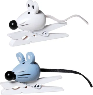 Produktbild von Klammer "Maus", 4-tlg., sortiert
