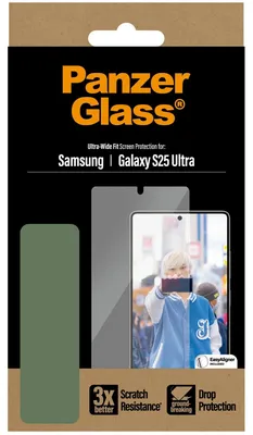 Productafbeelding van PanzerGlass Ultra-Wide Fit Screenprotector voor Samsung Galaxy S25 Ultra - Ultra-Clear case friendly