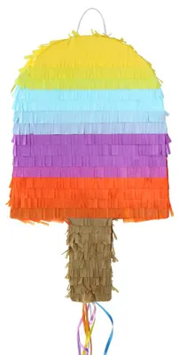 Produktbild von GoDan Piñata Eis am Stiel, zum Befüllen, 40 cm breit, 24 cm hoch, 7,5 cm tief