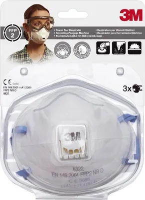 Produktbild von Feinstaubmaske Komfort - Pack mit 3 Stück. Packung mit 6 Stück