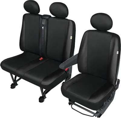Produktbild von VW Transporter T4, T6 Sitzbezüge Sitzschoner Set Fahrersitz + Doppelbank Front