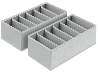 Image de Organisateur de tiroir pour sous-vêtements - Set de 2 pour vêtements et accessoires, 30 x 15 x 9 cm