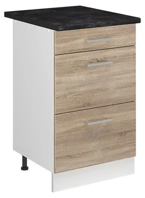 Obrázok produktu pre Kuchynská spodná skrinka Vicco R-Line Sonoma/biely 50 cm antrasiitti työtaso, Model 69763