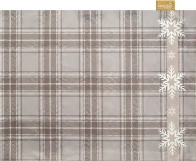Obrázek produktu pro Vánoční ubrus 30x40 Holly béžový sada 4 ks. Eurofirany Św 23