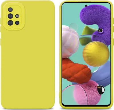 Produktbild von Cadorabo Hülle für Samsung Galaxy A51 4G / M40s Schutz Hülle in Gelb TPU Silikon Etui Case Handyhülle