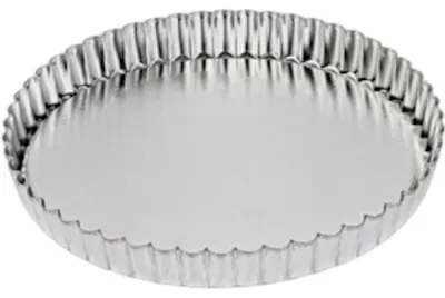Kuchenform mit Hebeboden Ø 22 cm, Riffelrand, Stahlblech
