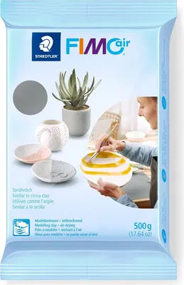 Produktbild von STAEDTLER lufttrocknende Modelliermasse FIMO air 500g Grau 10 Stück