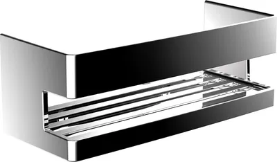 Image de Sponsmand, pour le perçage, étagère de douche de haute qualité en métal, panier de douche pour accessoires de salle de bain, chrome, panier mural, stable