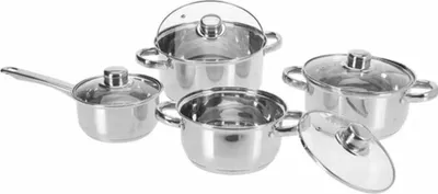 Produktbild von Excellent Houseware 8-tlg. Topfset aus Edelstahl