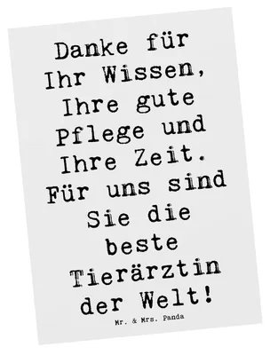 Produktbild von Mr. & Mrs. Panda Postkarte Spruch Beste Tierärztin - Weiß - Geschenk, Tiermedizin Danke, sagen, Veterinär, Dankeschön, Bedanken, Grußkarte, Aufmerksamkeit, Anerkennung