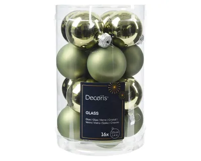 Productafbeelding van Kerstballen glas d3.5 cm rsmrn 16st Decoris