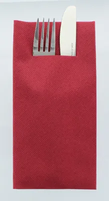 Produktbild von Airlaid Besteckservietten Bordeaux, 40 x 40 cm, 75 Stück - Mank