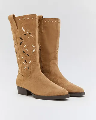 Produktbild von Cowboylaarzen Khaki Suedine Bohemian