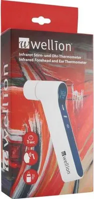Produktbild von Infračervený teplomer na čelo a do ucha Wellion 1 ks