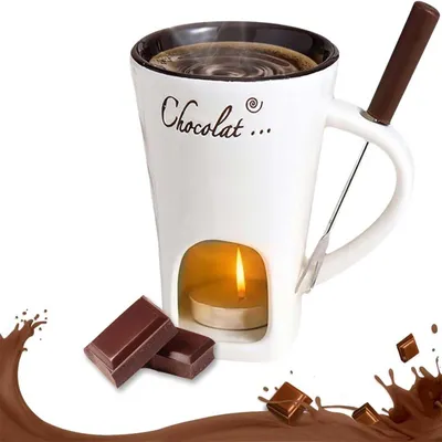 Chocoladefondue-Mok, weiß, 1 Stück