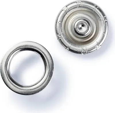 Produktbild von Prym 390107, Nieten-Druckknopf-Verschluss, Metall, Silber, 1 cm, 10 Stück(e), Sichtverpackung