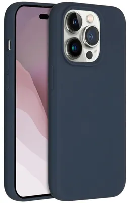 Imagen del producto de Funda de silicona líquida con MagSafe para Apple iPhone 14 Pro - Azul oscuro