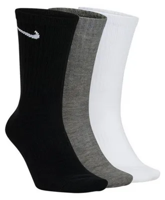Immagine prodotto di Nike - Calzini leggeri per uomo/donna unisex - Uso quotidiano (confezione da 3) PP3941 (38 EU - 42 EU) (bianco/nero/grigio)