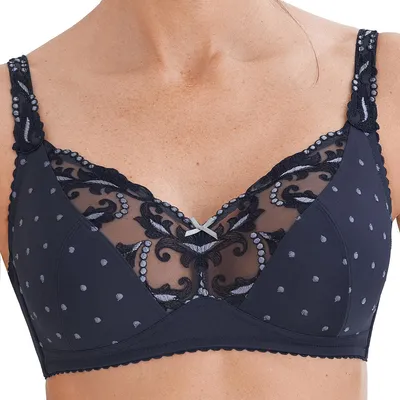 Produktbild von Felina Secret Delight BH ohne Bügel Bügelloser Komfort-BH, Mit eleganter Stickerei und in Pünktchen-Optik, Mit Unterbrustband für zusätzlichen Halt