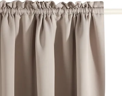 Produktbild von Verdunkelungsvorhang HOLD Dunkelbeige 140 x 270 cm mit Kräuselband
