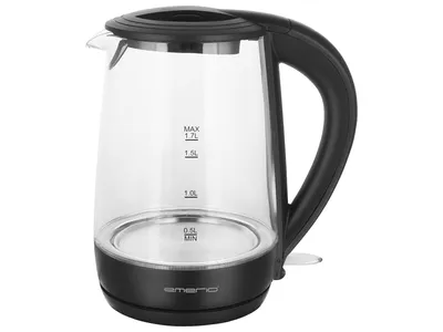 Produktbild von Emerio WK-123124/123131/123132.1 Schnurloser Wasserkocher, Glasgehäuse, 1,7 l FÃ1/4llmenge, 2200 Watt, 360° Sockel, Trockengehschutz, Kalkfilter, Abschaltautomatik