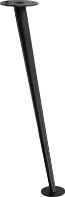 Produktbild von WAGNER Möbelbein / Möbelfuß schräg 80er JAHRE STIL - Ø 65 x 400 mm, Stahl schwarz matt, filigran, Retro Look - 12554001