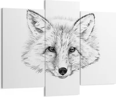 Produktbild von Bild auf Leinwand - Leinwandbild - Wolf Kinder Skizze illustriert - 130x100cm - Wand Bild - Wanddeko - Leinwanddruck - Bilder - Kunstdruck - Leinwand bilder - Wandkunst - CB130x100-3212