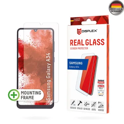 Obrázok produktu pre Displex Screen Protector (10H) pre Samsung Galaxy A34, Eco Mounting Frame, odolný proti poškriabaniu