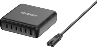 Imagen del producto de Sitecom, modelo CH-1105, cargador GaN de 200 W, color negro