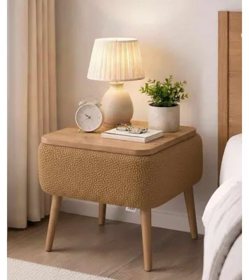 Image de Table de Chevet - 45 x 45 x 30 cm - Marron