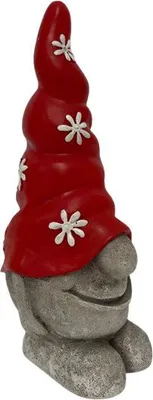 Produktbild von Dekofigur Wichtel Blumenmütze rot 16 x 11 x 12 cm