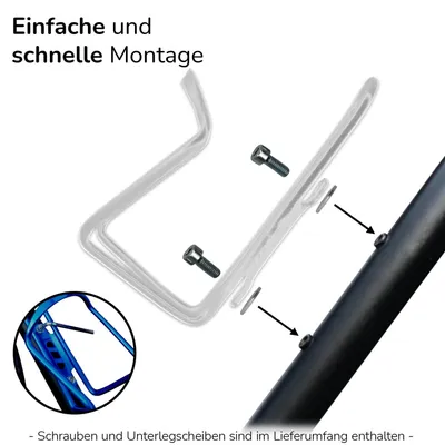 Produktbild von Aluminium Trinkflaschenhalter weiß – Passend für jedes Fahrrad